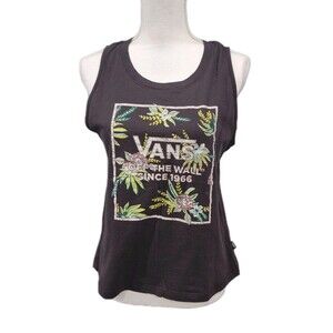 Woman's Vans Off The Wall Califlower Tank- Licorice Brown Sizes Large